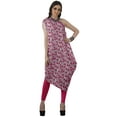 thumbnail image 3 of Moomaya Robe Kurti Sans Manches à une Épaule Imprimée pour Femmes, Vêtement de Créateur Boho pour Fête, 3 of 7