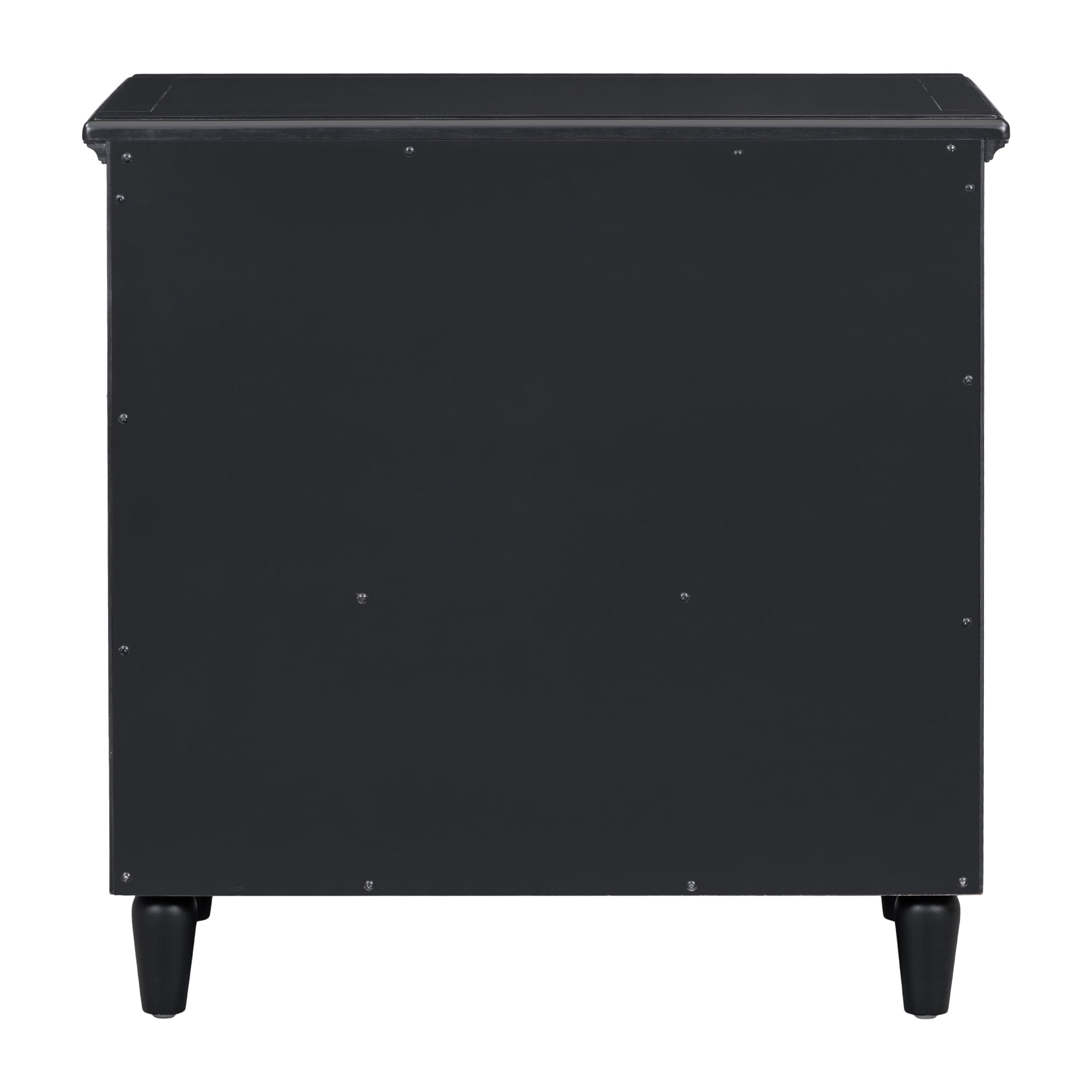 3 Drawer Nightstand,28" H Bedside Cabinet with Metal Handle,Modern Sofa Side Table with Rubber Legs for Bedroom Sofa Couch Office,Black