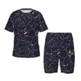 thumbnail image 1 of Balery Copper-Gold Gloss Outline Flower Conjunto de Pijama Infantil de Manga Corta con Estampado – Ropa de Dormir de Algodón Suave-Small, 1 of 6