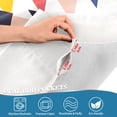 thumbnail image 5 of Yayeee Kitchen Curtains Tier Set of 2 Light Filtering 57"x36" Over Sink Window Panels, White Abstract Triangles, 5 of 7