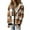 Khaki, variant on Sweatshirt For Women Sevevn Women's Flannel Casual Plaid Full Zip Up Sherpa Lined Hoodie Jacket Coat with Pockets