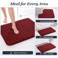 thumbnail image 5 of Sasttie Chenille Bathroom Rugs 20x24, 2 Pack Quick Dry Machine Washable Bath Mats with Rubber Backing,Wine Red, 5 of 9