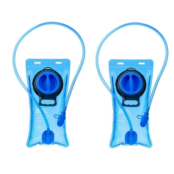 2-Pack Outdoor Hydration Bladder, Leak Proof Water Reservoir with Large Opening for Hydration Pack, Military-Grade Double Sealing Technology, Perfect for Hiking, Biking, Camping