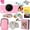 Pink, variant on Kodak Printomatic Instant Print Camera Gift Bundle w/Pink Soft Case, 20-Pack Zink Photo Paper & More - Pink