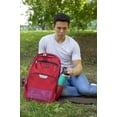 thumbnail image 7 of 24 Pack of Bulk Wholesale Solid Color Reflective Transparent See Through Mesh Stadium Approved Backpacks for Travel and Commuting in Red, 7 of 7
