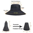 thumbnail image 3 of FZFLZDH Men And Women's Sun Protection Floppy Visor Bucket Hat Outdoor Large Brim Hat Uv Protection Sun Hat Fisherman Hat Black, 3 of 5