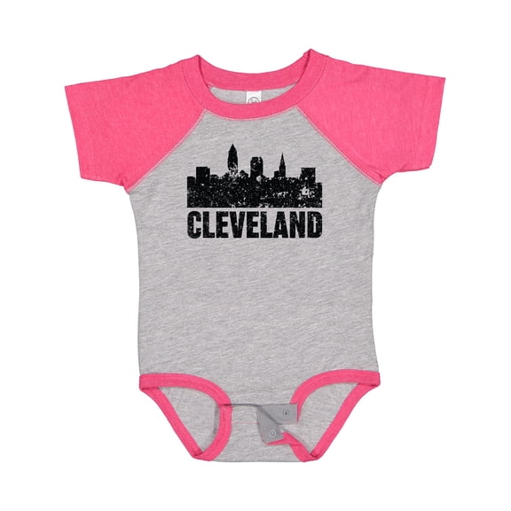 Inktastic Cleveland Skyline Grunge Boys or Girls Baby Bodysuit