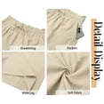 thumbnail image 5 of Fantaslook Summer Shorts for Women Cotton Linen Wide Leg High Waisted Shorts Drawstring Casual Beach Shorts with Pockets, 5 of 8