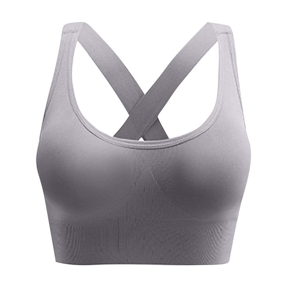 Sports Bra for Women Solid Color High Impact Wirefree Workout Bra Criss Cross Back Seamless Yoga Gym Athletic Bras Crop Tops S-2XL