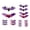 04_Bat Wall Decals_24 Pack_One Size, variant on Halloween Decorations Lace Lamp Shade Cover 60in with 16pcs Wall Stickers Bat Decals for Indoor Party Home Porch Spooky Room Decor by PALIFEUR