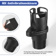 thumbnail image 2 of Decodeary Black Organizer Car Cup Holder Enhanced Functionality For On Go Carbon Fiber Cup Holder Expander 1Set, 2 of 6