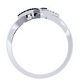 thumbnail image 3 of 0.25 Carat (ctw) Sterling Silver Black & White Diamond Ladies Split Shank Heart Love Promise Ring 1/4 CT, 3 of 4