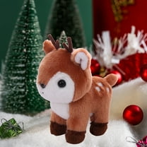 Honeeladyy 3.94" Reindeer Stuffed Toy Farm Animals,Plushies Stuffed Animals Plush Toys Little Stuffed Animal, Cute Stuffed Animal Plush Toy Birthday Christmas Gifts for Boy Girls, Brown