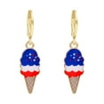 thumbnail image 3 of BNNG 4th of July Earrings for Women, American Independence Day Earrings Pendant Flag Red Blue White Lightweight Fashion Desserts Flag Shape Earrings Patriotic Hoop Earrings, 3 of 3