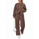 thumbnail image 1 of Traje de Dos Piezas para Mujer: Sudadera de Larga y Pantalón de Otoño. Traje Informal. Color Café 5XL, 1 of 9