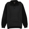 thumbnail image 1 of Tasso Elba - Suéter de punto con cierre de cremallera para hombre, color negro, pequeño, 1 of 1