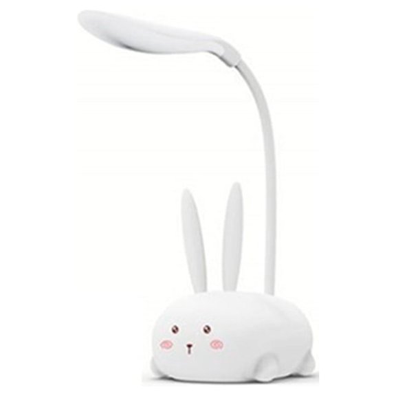 Bearachild Lámpara de lectura ajustable de ojo de dibujos animados con luz nocturna, lámparas de LED coloridas para dormir con carga, regalo Iluminación y accesorios conejo/3W