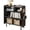 Black, variant on Fenge 4 Tier Bookshelf, Modern Open Bookcase with Pegboard, 33.6 Inches Small Book Shelf Storage Organizer