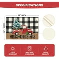 thumbnail image 6 of mubwai Buffalo Plaid Truck Merry Christmas Placemats Set of 6, 12x18 Inch Xmas Tree Winter Table Mats for Party Kitchen Dining Decoration, 6 of 6