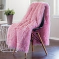 thumbnail image 3 of Chanasya 3-Piece Super Soft Shaggy Throw Blanket Pillow Cover Set - Chic Fuzzy Faux Fur Elegant Cozy Fleece Sherpa Throw (50"x65") & Two Throw Pillow Covers (18"x 18")- For Bed Couch Chair Sofa - Pink, 3 of 9