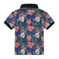 thumbnail image 4 of Coerni Boys Button Down Hawaiian Shirts Polo Aloha Short Sleeve Tropical Shirt Cute Beach Tee Tops Kids Cool School Uniform, 4 of 9