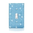 thumbnail image 1 of Shiny Silver Blue Rhinestones Wall Plates Switch Plate Covers Decorative Light Switch Cover Single Toggle Rhinestones Outlet Covers Wall Plate, 1 of 5