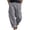A-Grey59, variant on Drawstring Cuffed Hem Loose Pants for Men Front Patch Pocket Summer Casual Long Trousers