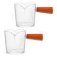 thumbnail image 3 of 2pcs Glass Milk Cups with Handle Coffee Glass Cup for Home Coffee Scale Measuring Cup, 3 of 3