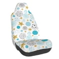 thumbnail image 1 of Wukai Gold Stars Blue Dots Pattern Full Set Car Seat Covers with Soft Padding Universal Auto Front Seats Protector and Cushion Mat, 1 of 5