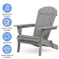 thumbnail image 4 of Smuxee 4Pcs Adirondack Chair Set, Folding Wood Outdoor Chair Patio, Gray, 4 of 8