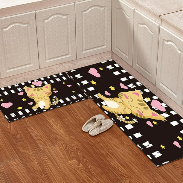 Kitchen Rug Set Non Slip Floor Mats Cushion Stain Resistant Runner Rug 2pcs Walmart Com Walmart Com