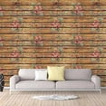 thumbnail image 3 of Idea4wall 4pcs Flowers Peel and Stick Wallpaper Removable Wall Murals Large Wall Stickers for Home Decoration, 66"x24", 3 of 5