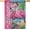Christmas Flamingo, variant on Welcome Mardi Gras Flamingo Decorative Garden Flag, Umbrella Mask Drum New Orleans Carnival Yard Outside Home Decorations, Beads Masquerade Burlap Outdoor Small Decor Double Sided 12 x 18