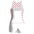 thumbnail image 6 of SYMOID Womens Red Polka Dot Two Piece Swimsuit Set - Racerback Tankini Top & Boy Shorts, High Neck Retro Quick Dry Active Swimwear,Size XL, 6 of 9