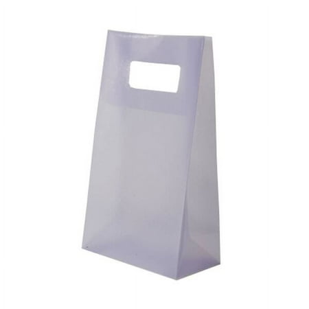 JAM Paper Frosted Lunch Bag, 4.75x8.25x2.5, Purple, 1/Pack, Medium