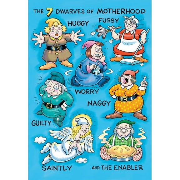 Nobleworks Motherhood Dwarves Funny / Humorous Dan Collins Mother's Day Card