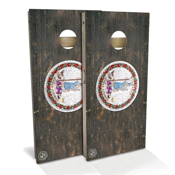 Skip's Garage | Virginia Flag Cornhole Board Set | Includes Boards & Bags | Choose Your Size & Accessories