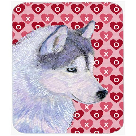 Siberian Husky Hearts Love And Valentines Day Mouse Pad, Hot Pad Or Trivet