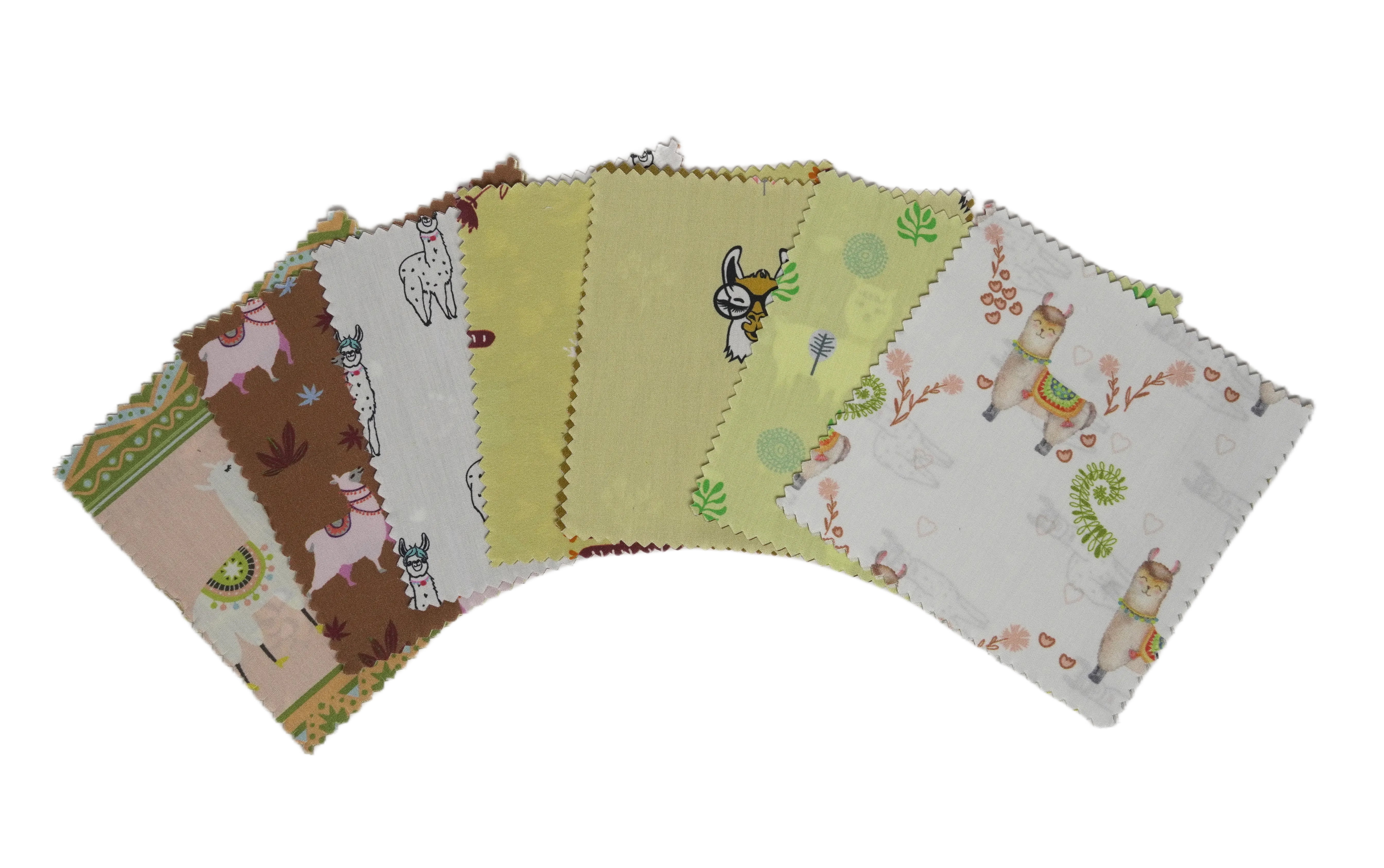 Soimoi African Animals Cartoons Print Precut 5-inch Cotton Fabric Quilting Squares Charm Pack DIY Patchwork Sewing Craft