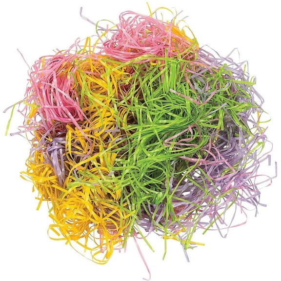 Multicolor Easter Basket Grass for Easter 2 pack (1-1.25oz.) Pastal Grass
