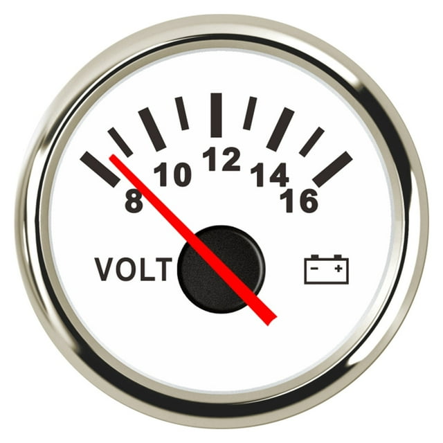 Universal 52mm Volt Meter Marine Auto Voltmeter Waterproof Gauge For Motorcycle Car Boat Automobile With Red Backlight ,Easy to Install
