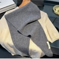 thumbnail image 3 of Wool Scarf Knitted Triangular Scarf Women Headscarf Multi Functional Warm Knit Scarf Winter Accessory, 3 of 3