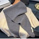 thumbnail image 3 of Bufanda de lana, bufanda triangular de punto, pañuelo para la cabeza para mujer, bufandas de punto, bufandas de punto cálidas y multifuncionales, chal de punto, 3 of 3
