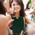 thumbnail image 6 of 12 Pcs Gift Bags, Kraft Paper Party Bags With Handles, Paper Bag With Stickers For Birthday, Gift, Wedding And Party Celebrations 15 X 8 X 21cm (Dark Green), 6 of 7