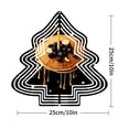 thumbnail image 2 of Whimsical Metal Hanging Christmas Tree Wind Spinner - Decorative Garden Art with Unique Pattern Design for Yard and Outdoor Decor, 2 of 7