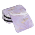 thumbnail image 4 of Hirioo Lavender Glitter Foil Stripes for Large Grid Mesh Pencil Case with Zipper Stationery Organizer Case, 4 of 7