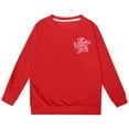 thumbnail image 2 of PMVFHDE Chandail en Molleton pour Filles Mode Décontractée Imprimé à Manches Longues Chandail à Capuchon Rouge Melon D\'eau,160, 2 of 5
