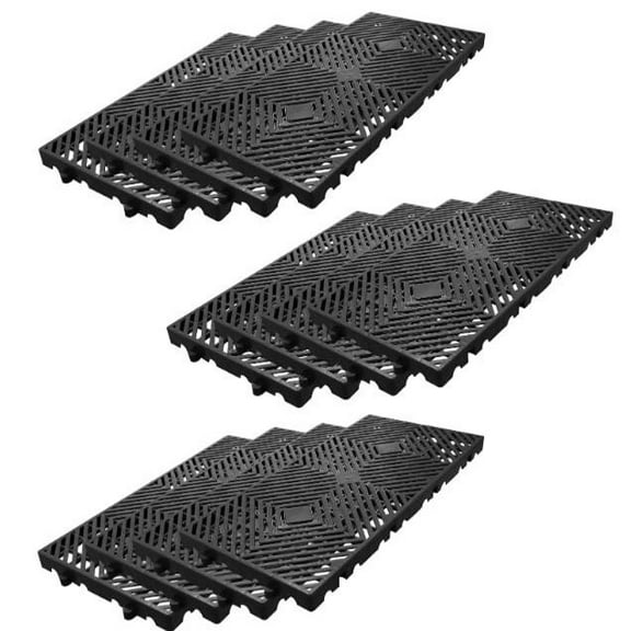 Plastic Pallets for Basement Storage Lightweight Waterproof Floor Pallet, 11.8"x23.6"x1.18" Waterproof Floor Pallets, Ventilated Grid Design, HDPE Heavy Duty Storage Pads for Garage Kitchen Outdoor