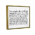 thumbnail image 2 of Stupell Industries Casual Cursive Love Phrase Repeating Calligraphy Words Graphic Art Metallic Gold Floating Framed Canvas Print Wall Art, Design by Grace Popp, 2 of 5