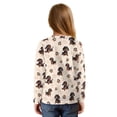 thumbnail image 2 of Xixirimido Dachshund Dog Paws Hearts Printed Girls Long Sleeve Shirts Cute Kids Fashion Crew Neck Tunic Tops Tie-hem Tees for Fall Winter, Size 11-12, 2 of 7